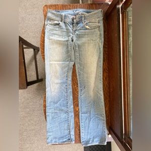 American eagle blue jeans size 6 slim boot stretch